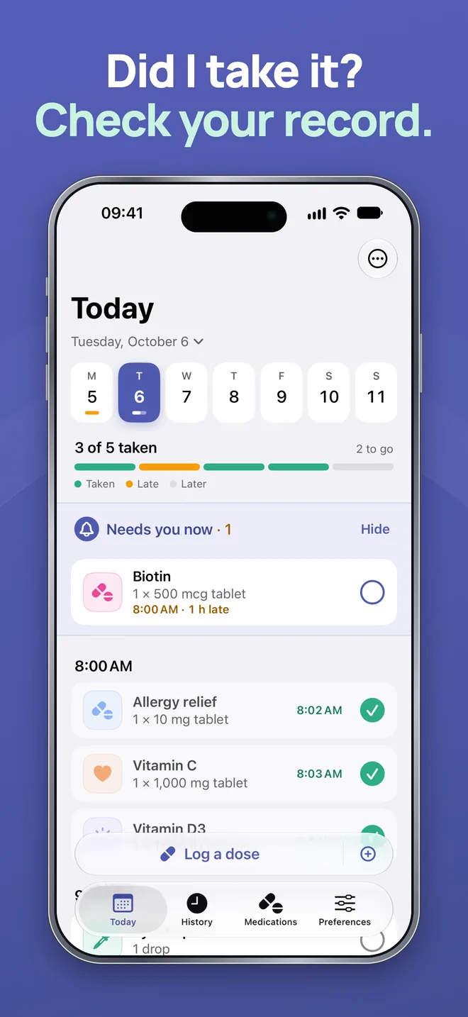 DoseWise App Store screenshot